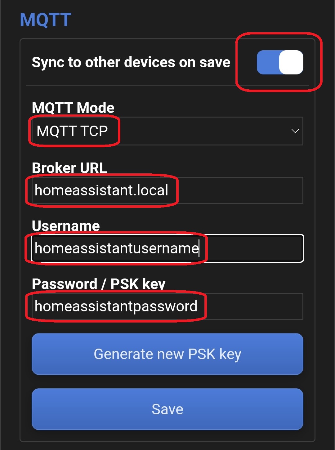 MQTT Config