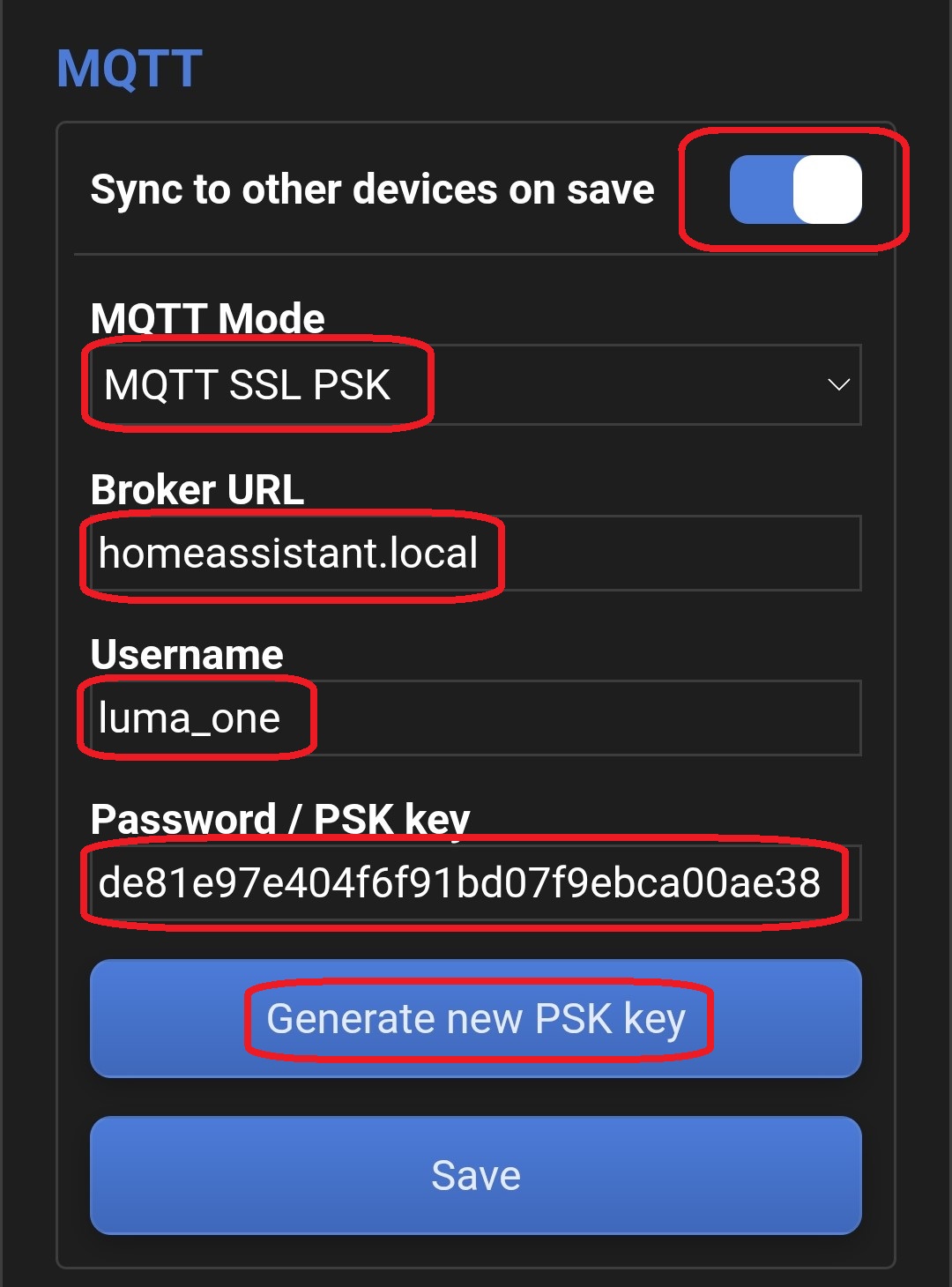 MQTT Config