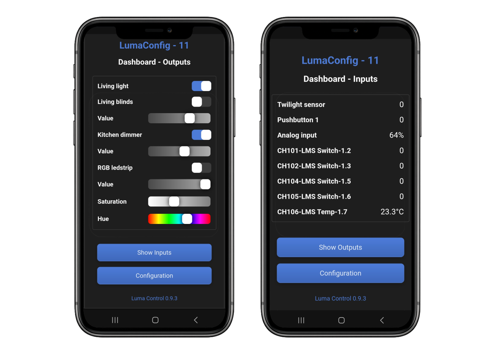 LumaConfig Dashboard